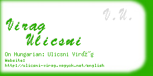 virag ulicsni business card